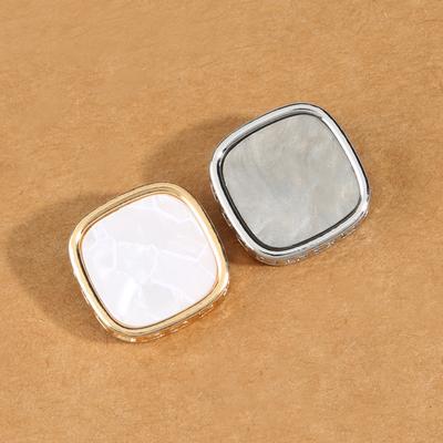 10 Pezzi Bottoni in Metallo Quadrati Bottoni di Alta Gamma per Abiti Giacca Abito Accessori Versatile Bottone Oro Piccolo