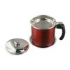 Grease Strainer With Lid Red Green Silver Stainless Steel Oil Pot Easy To Clean Fine Mesh Filter High Temperature Resistant