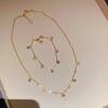 Women Jewelry Set Fashion Rainbow Candy Tourmaline Bracelet Bubble Diamond Necklace Dopamine Gemstone Ring
