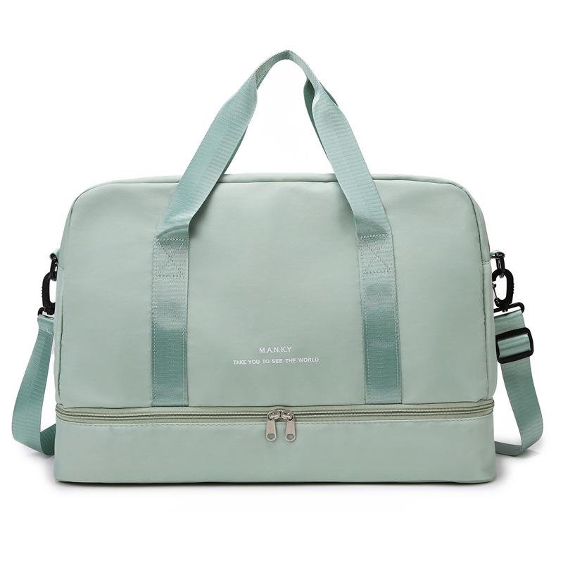 Ladies Large Capacity with Shoe Compartment Simple Casual Portable Travel Bag Dry and Wet Separation Sports Training Fitness Bag