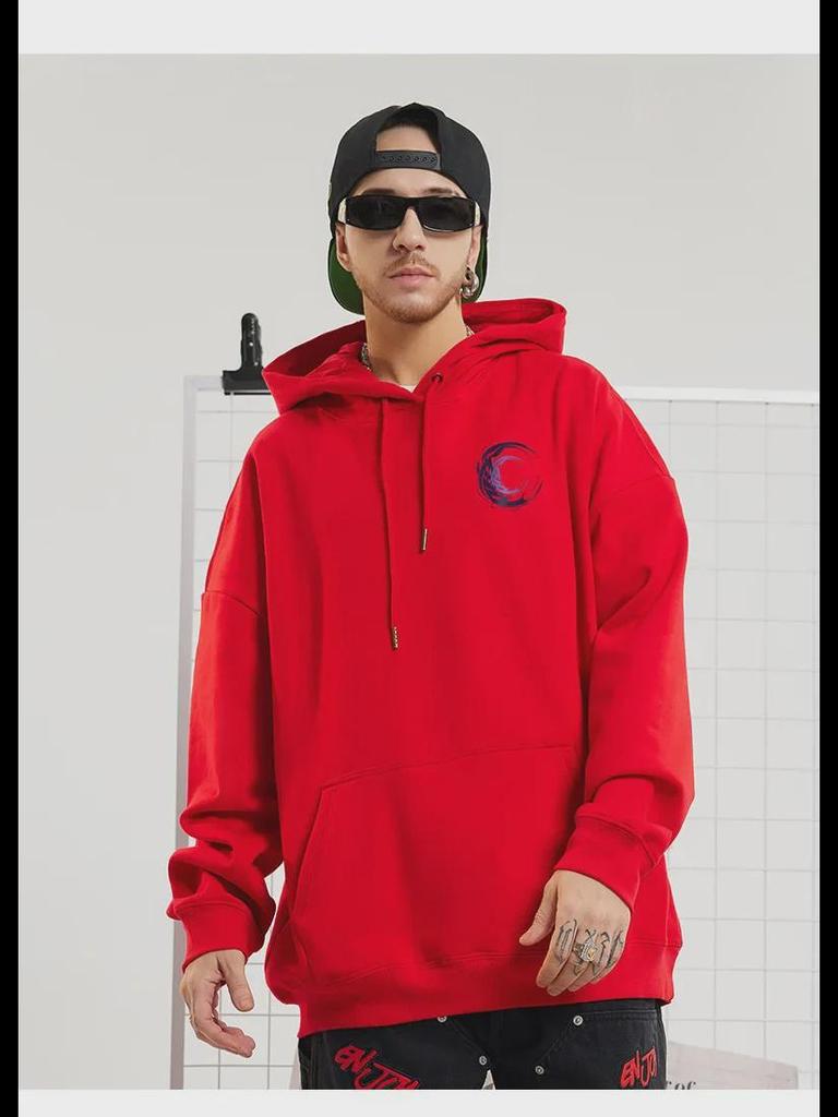 Men's Autumn Fashion Hooded Sweatshirt, National Trend, Plus Size (8XL), Velvet Lined, Couples Jacket.