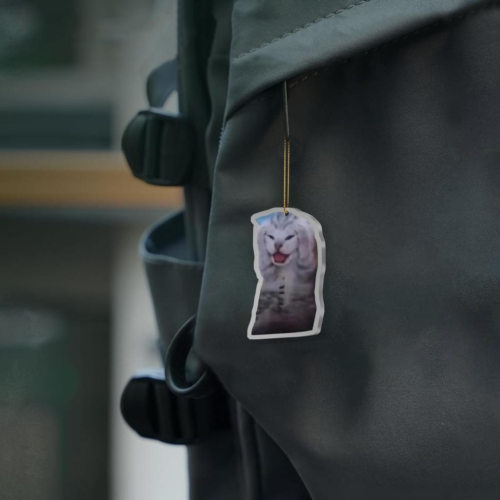 Backpack Christmas Tree Acrylic Hanging Piece 2D Flat Hanging Piece, Christmas Yen Decoration For Your Christmas Tree.