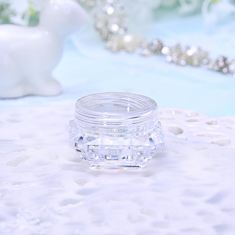 Diamond-Shaped Face Cream Packaging: 3g, 5g, 7g Travel-Size Sample Bottles for Cosmetic Decanting
