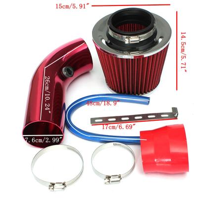 64-76mm/3'' Universal Auto Kaltluftansaugfilter Induktionsrohr Power Flow Schlauchsystem Luftansaugfilter