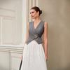 Women's Summer and Autumn Fashion Versatile Thin Irregular Metal Tie Sleeveless Vest