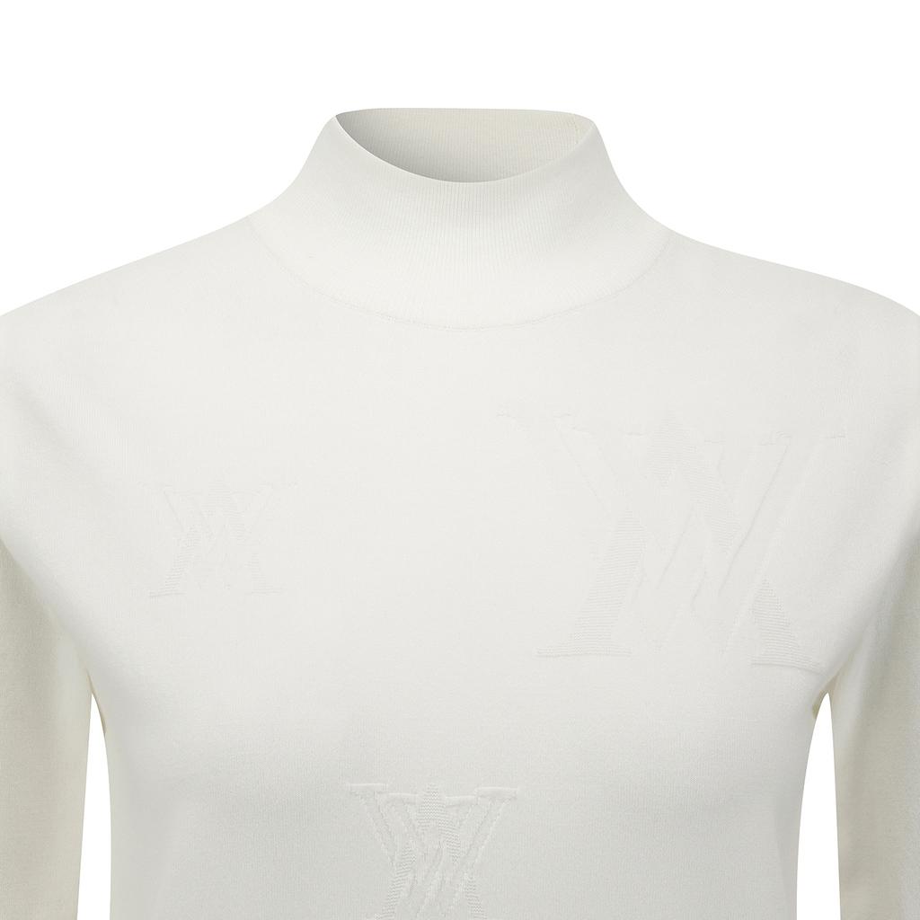 ANEW GOLF Women Logo Pattern Turtleneck Sweater_Ow