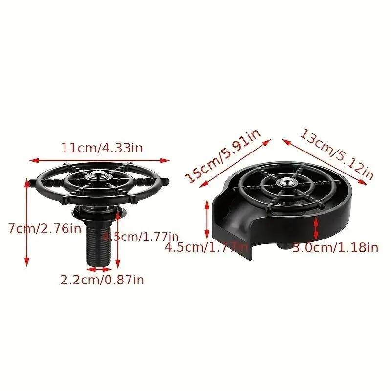 1pc Plastic Automatic Cup Washer High Pressure Glasses Cleaner For Kitchen Sink Beer Milk Tea Cups Tool