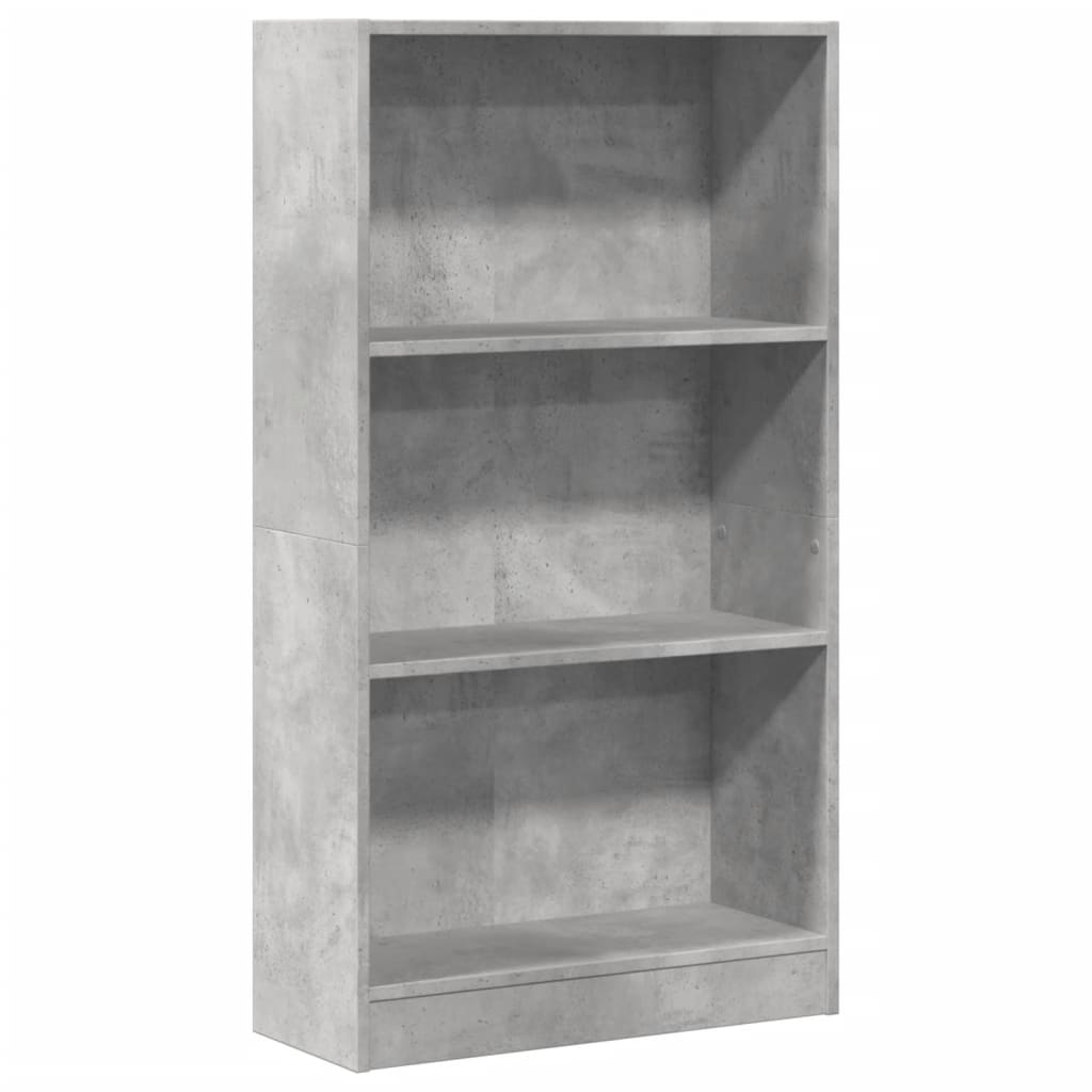 Bookshelf Concrete Grey 60 x 24 x 109 cm Engineered Wood