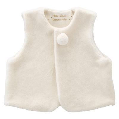 Baby Castle Sizes Organic Berna Made In Japan Vest, 70-80, Cotton, Fur,