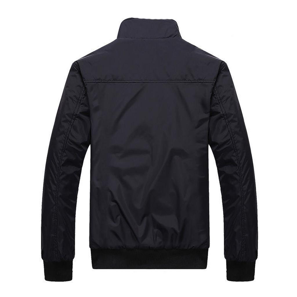 Férfi őszi téli alkalmi cipzár színű kasmír vastagító kabát