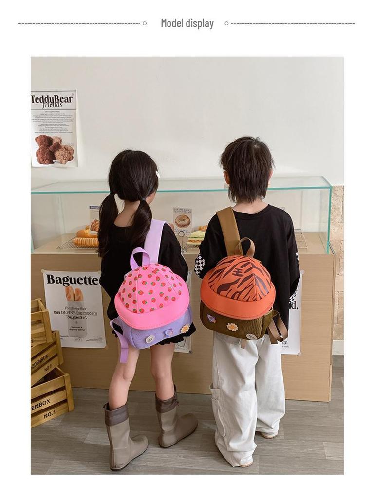 2025 Cute Cartoon Fruit Hat Kindergarten Backpack for Boys & Girls