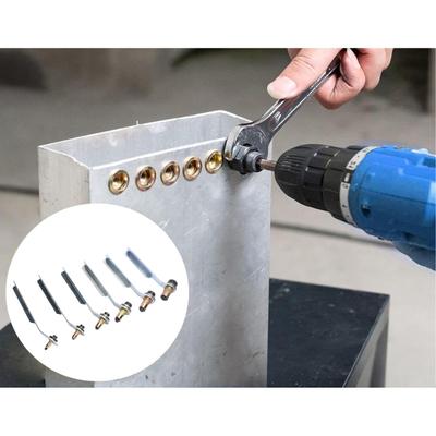 6 Stück Nietmutternwerkzeug Kohlenstoffstahl Manuelles Nietmuttern-Ziehwerkzeug Doppelfunktion Arbeitssparend Innenkopf für Industrie Haushalt