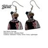 Handmade Acrylic Dangle Jewelry 1 Pair Halloween Theme Drop Earrings for Women Scary Blood Cool Gifts Best Friends Clown Earrings Creative