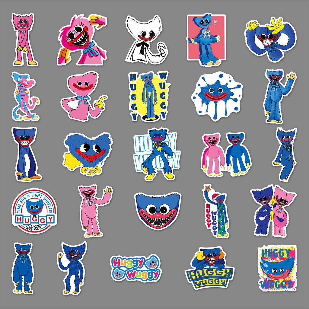 50 Poppy's Play Time Doodle Cartoon Game Creative DIY Skateboard Luggage Stickers Waterproof