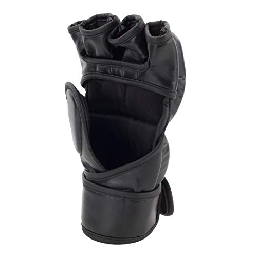UFC MMA 7oz Grappling-Handschuhe, Schwarz, Größe L/XL, UHK-69154, Offene Finger, Mixed Martial Arts, Kickboxen…