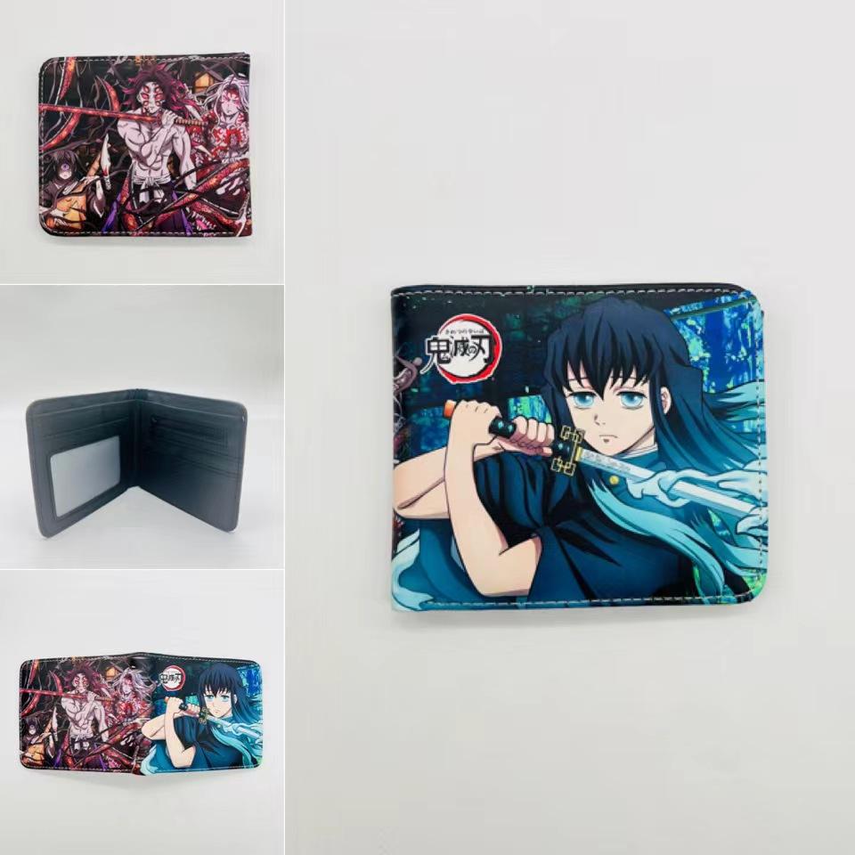 Japan cartoon comics Demon Slayer Short Fold Wallet Cartoon Coin Purse Suitable for Students 0006