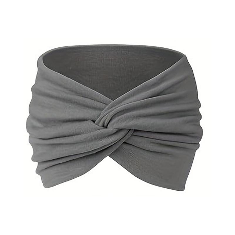 1Pc Women Headwear Cloth Stretch Headwrap Wide Turban Elastic Headpiece Hair Bands