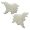 Ghost Dog Figurine Glow-in-the-dark Halloween Dog Ghost Statue Spooky Dog Ornament for Home Shelf Mantel Decoration
