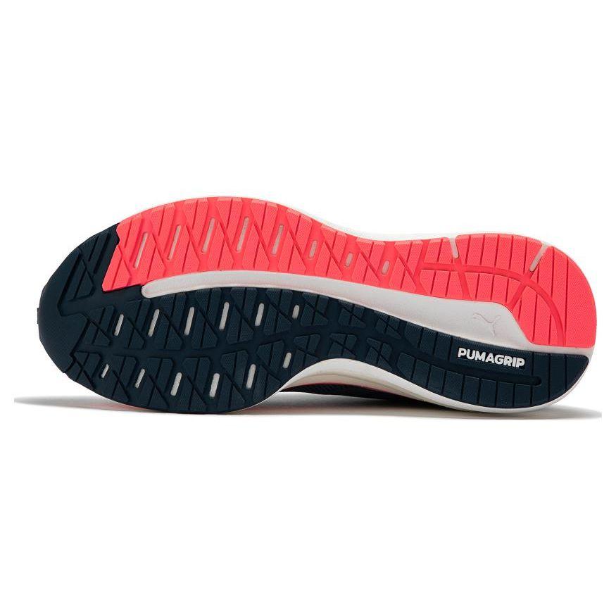 Puma Magnify Nitro Knit Durable Breathable Low-Top Running Shoes Women Sneakers Deep-Blue Red 376908-03