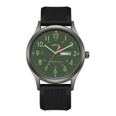 Men's Military Watch, Rubber Strap, Waterproof, Luminous, Analog Display, Calendar, Sports Watch, Quartz, Fashion Accessory - Gift for Birthday,