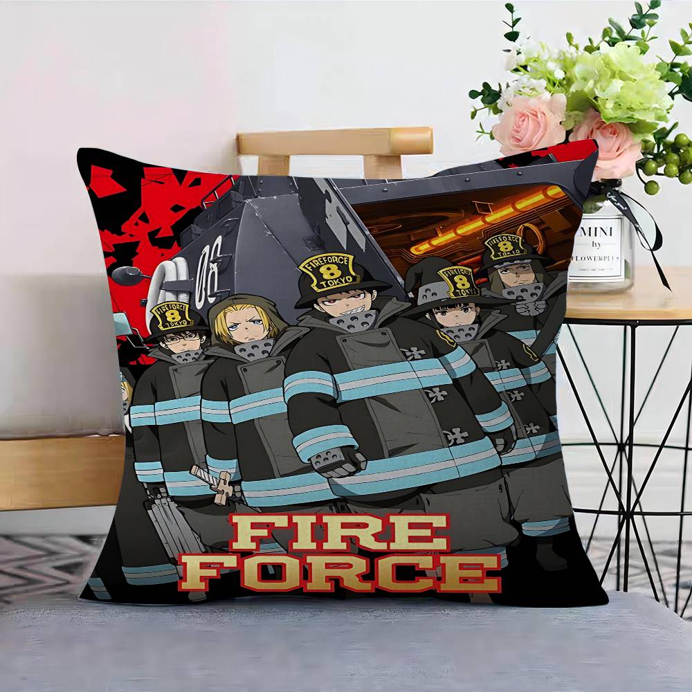Fire Force Anime Classic Movi 45*45cm Cushion Cover Pillow Cover Decor Pillowcase Home Pillowcase For Couch Pillow