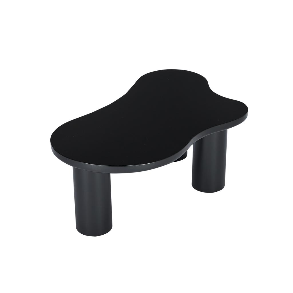 (sku precedente: N625P256509510B) Tavolino da caffè a forma di nuvola irregolare, lunghezza 107 cm, larghezza 66 cm, altezza 40,5 cm, piano in MDF, gambe in PVC e feltri protettivi