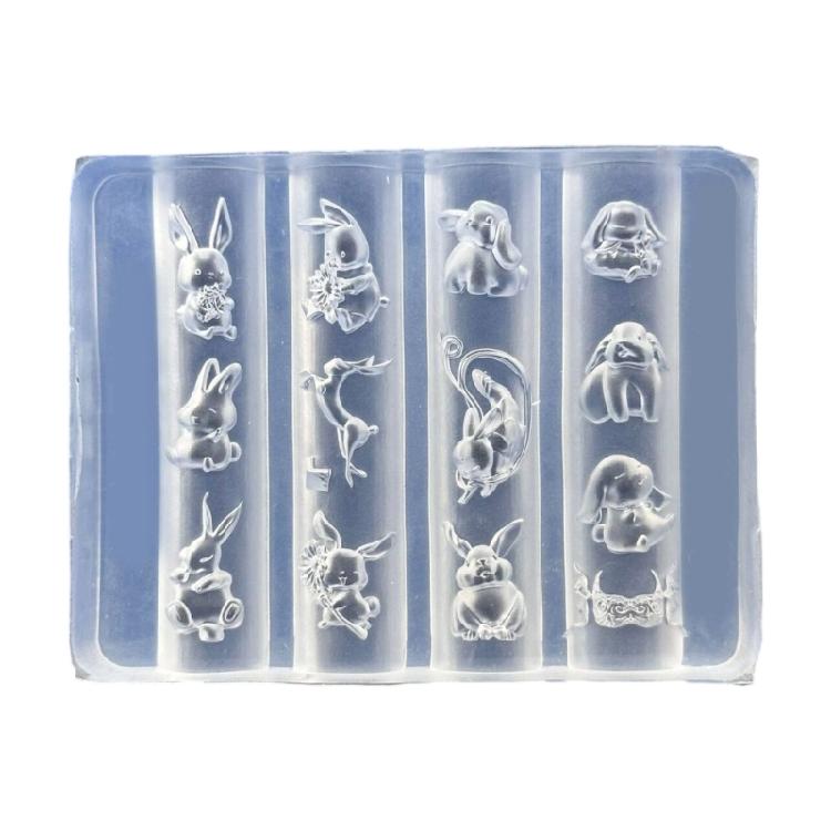 

Detailed Rabbit Shaped Silicone Mould for Nail Embroidery Jewelry Charm and Phone Cases