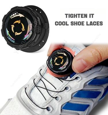 1 paio di lacci per scarpe con fibbia girevole senza lacci per adulti e bambini, lacci automatici sportivi pigri, 2024, nuovi accessori per scarpe con lacci senza lacci