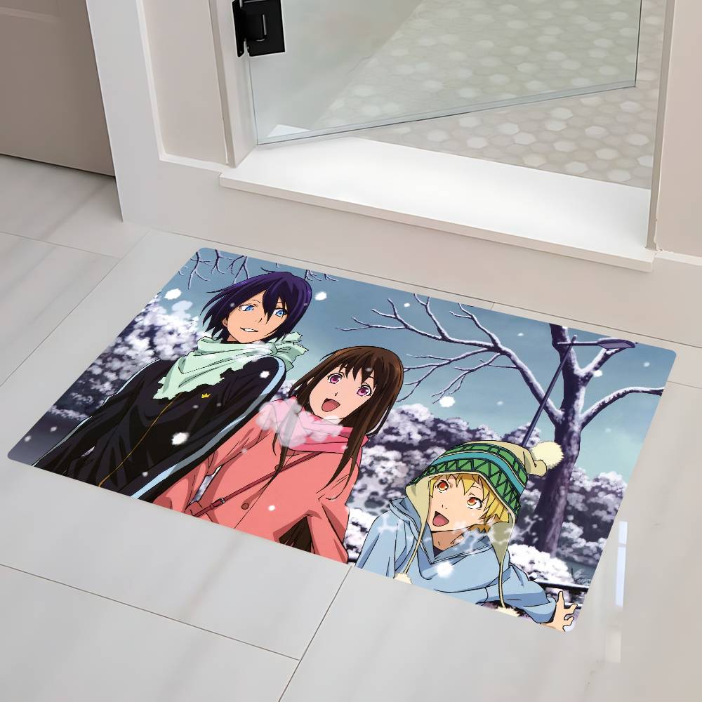 Anime N-Noragami Floor Mat Bathroom Mat Kids Room Bedroom Decoration Balcony Anti-Slip Doormat Living Room Welcome Rug