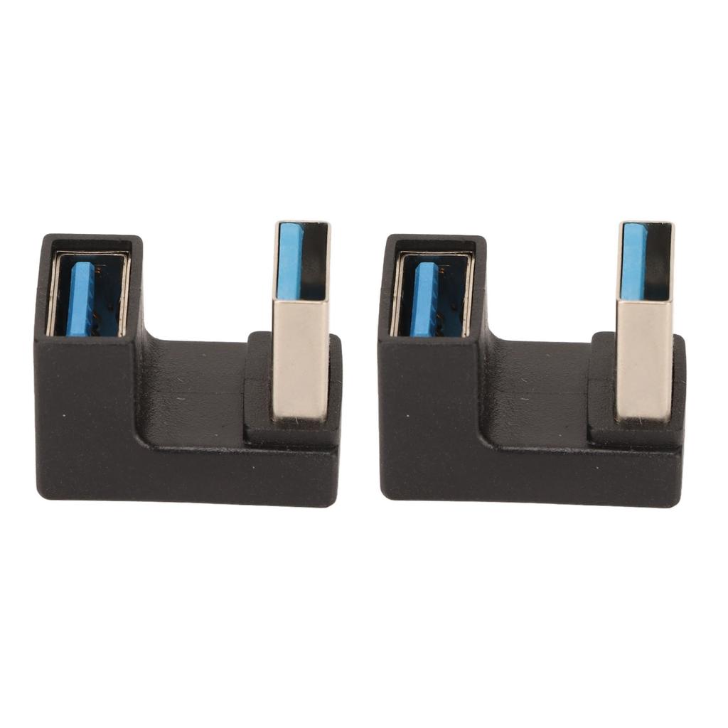 2Pcs USB3.0 Male To Female Adapter 10Gbps Transmission Aluminum Alloy Rapid Heat Dissipation USB3.0 Adapter