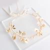 Bridal Red/Gold Color Flower Ribbon Hairband Women Headpiece Tiara Wedding