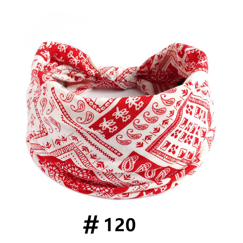 Cashew Print Headbands for Women Wide Boho Turban Headwrap Cotton Knot Elastic Hairbands Bandeau Sport Workout Hair Accessories