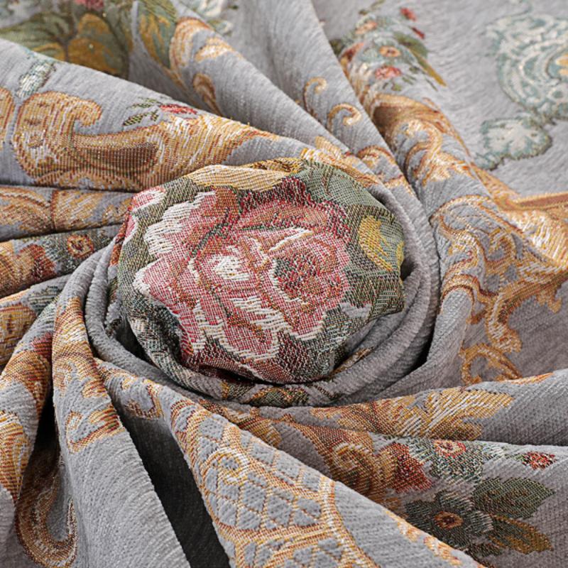 Chenille Table Cloths European Dining Table Cover Chair Cushion Cover Jacquard Red Round Tablecloths Party Wedding Table Decor