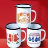 OLOEY Retro Enamel Couple Mug Set (2-Pack)