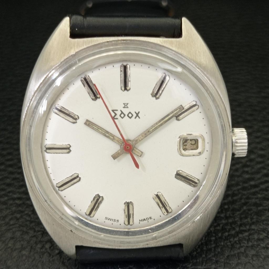USED EDOX AUTOMATIC SWISS MENS DATE WHITE COLOR DIAL WATCH A432199-2