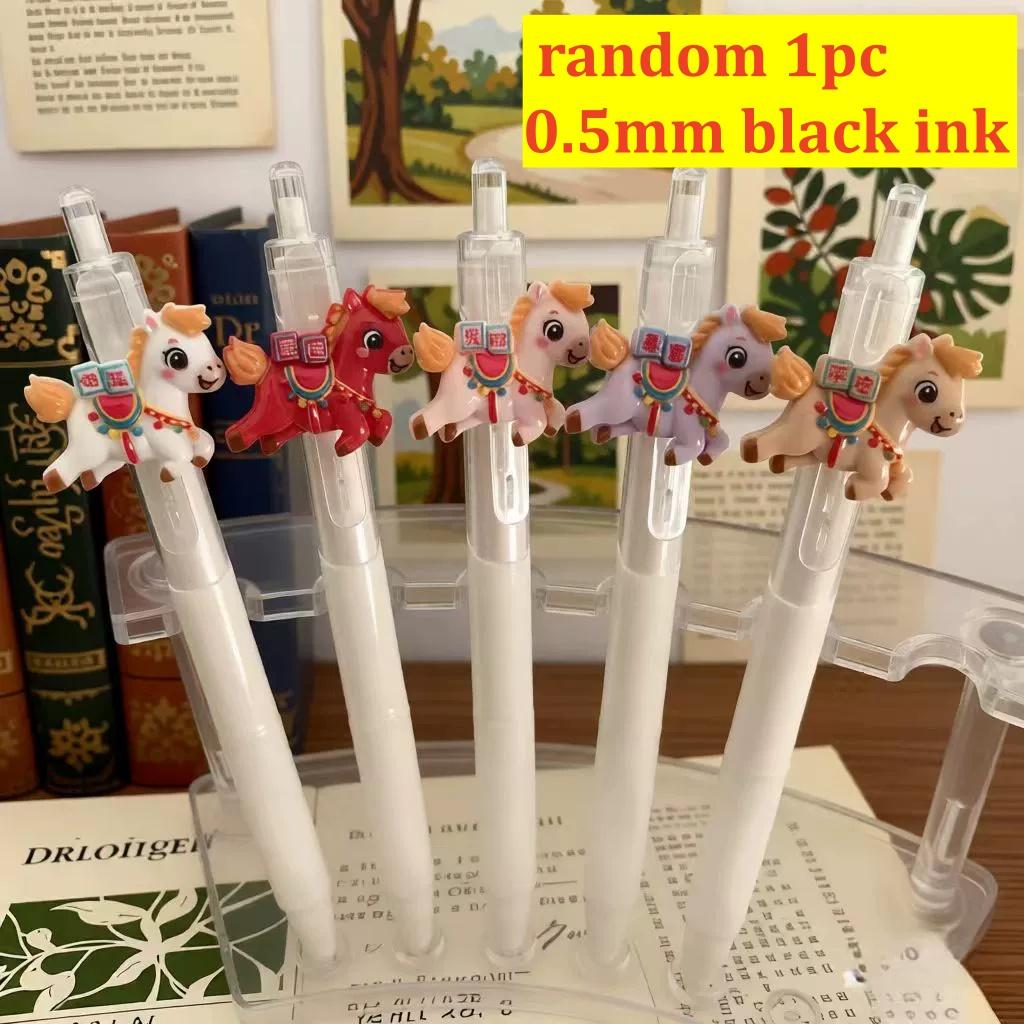 Neues Jahr des Hauses Kawaii Gelstift 0,5 mm Schnelltrocknend Rote & Schwarze Tinte - Glatte Schreibstifte Neutraler Stift Schüler Schule Büro Zubehör