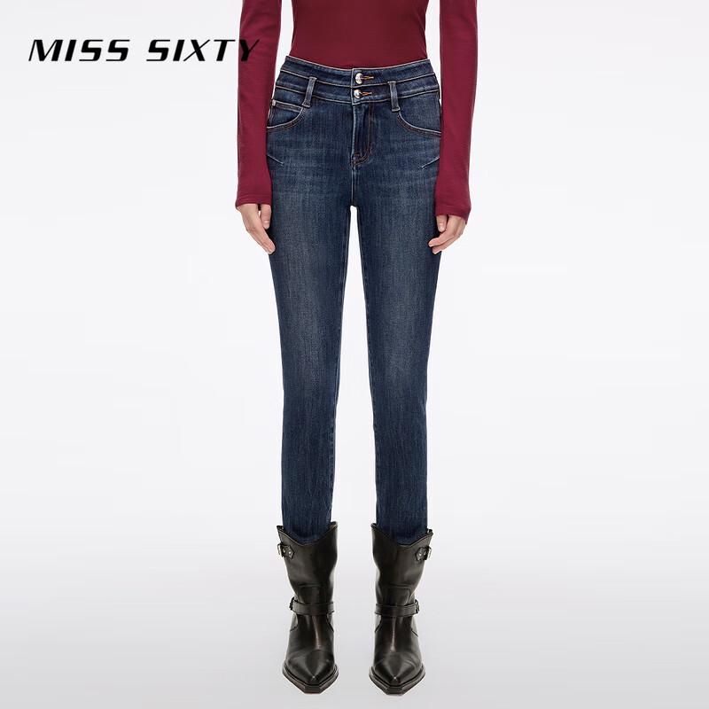 

MISS SIXTY Women s Cashmere Blend Double-Button Slim Fit Skinny Jeans 25