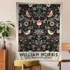 Abstract W-William M-Morris Flower Cartoon Tapestry Wall Hanging Decoration Household Home Decor