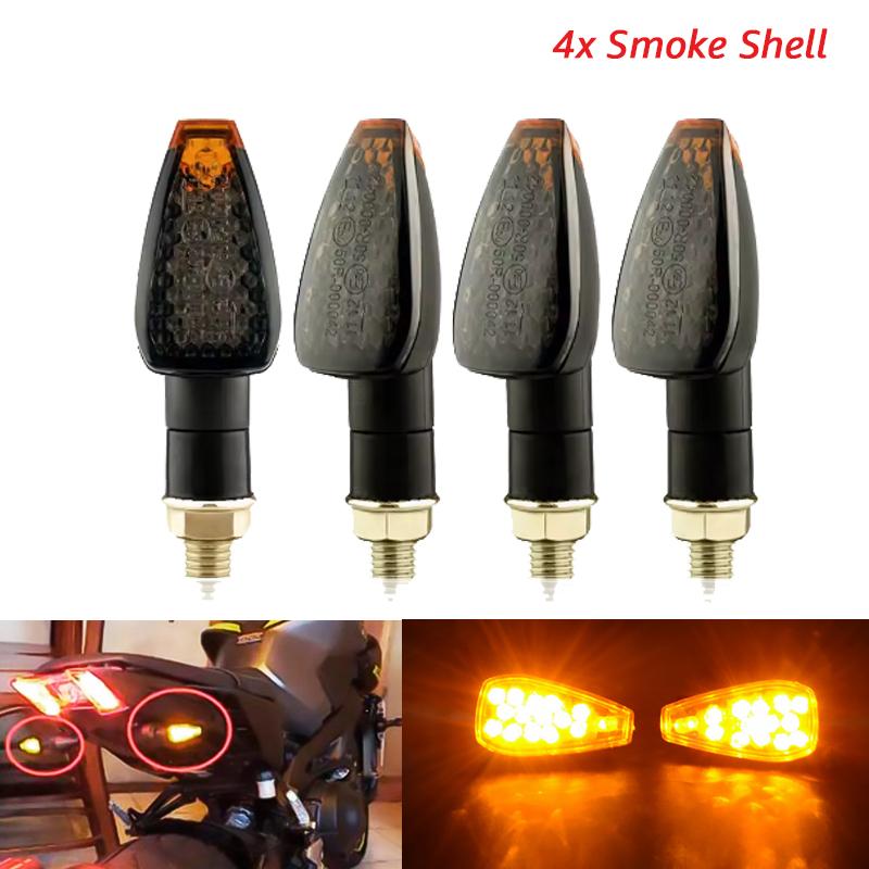 Motorcycle LED Turn Signals Lights Blinker Indicator Light 12V Moto Turn Signal Lamp For Honda For Yamaha For Cafe Racer