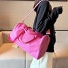 Short Trip Bag Large Capacity Soft Leather Anti-splashing Fitness Bag Overnight Bag New Lightweight Weekend Bag Trendy Girl