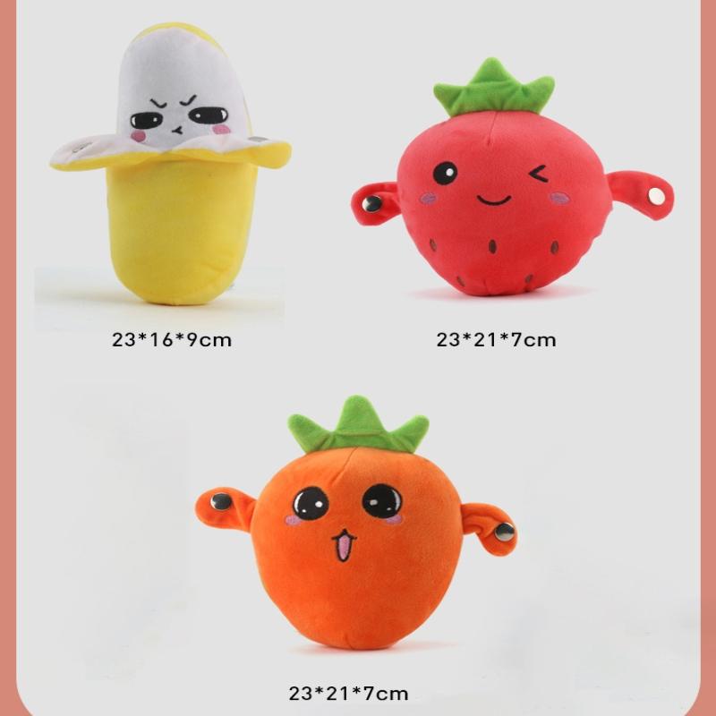 1Pcs Christmas Gift Banana Baby Beat Sensing Creative Fruit Novelty Parent-Child Musical Interactive Piano Toy Plush Doll