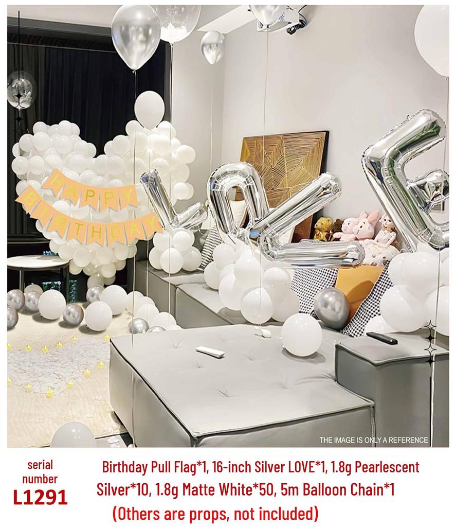 18th Birthday Party Aluminum Balloon Set - Wall Decoration Background