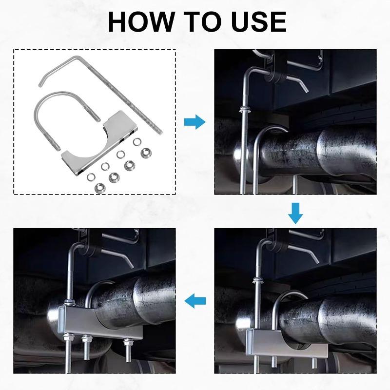Xiaomi Exhaust Clamp Rear Muffler Hanger 2.5/3 Inch Automobile Exhaust Clamp Hook with Hanger Exhaust Clamp Clamp with Hanger