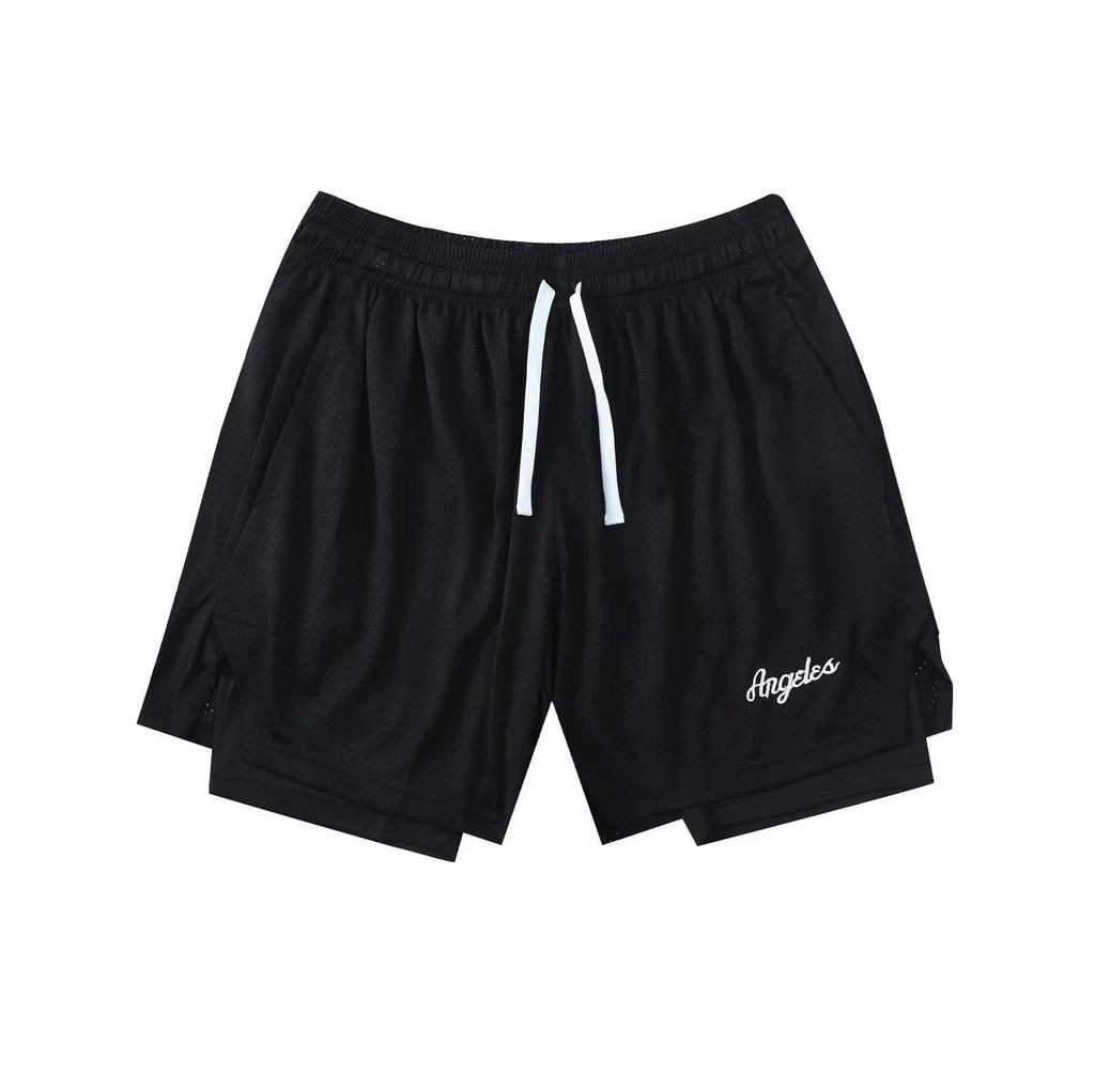Quick-Dry Breathable Dual-Layer Sports Shorts