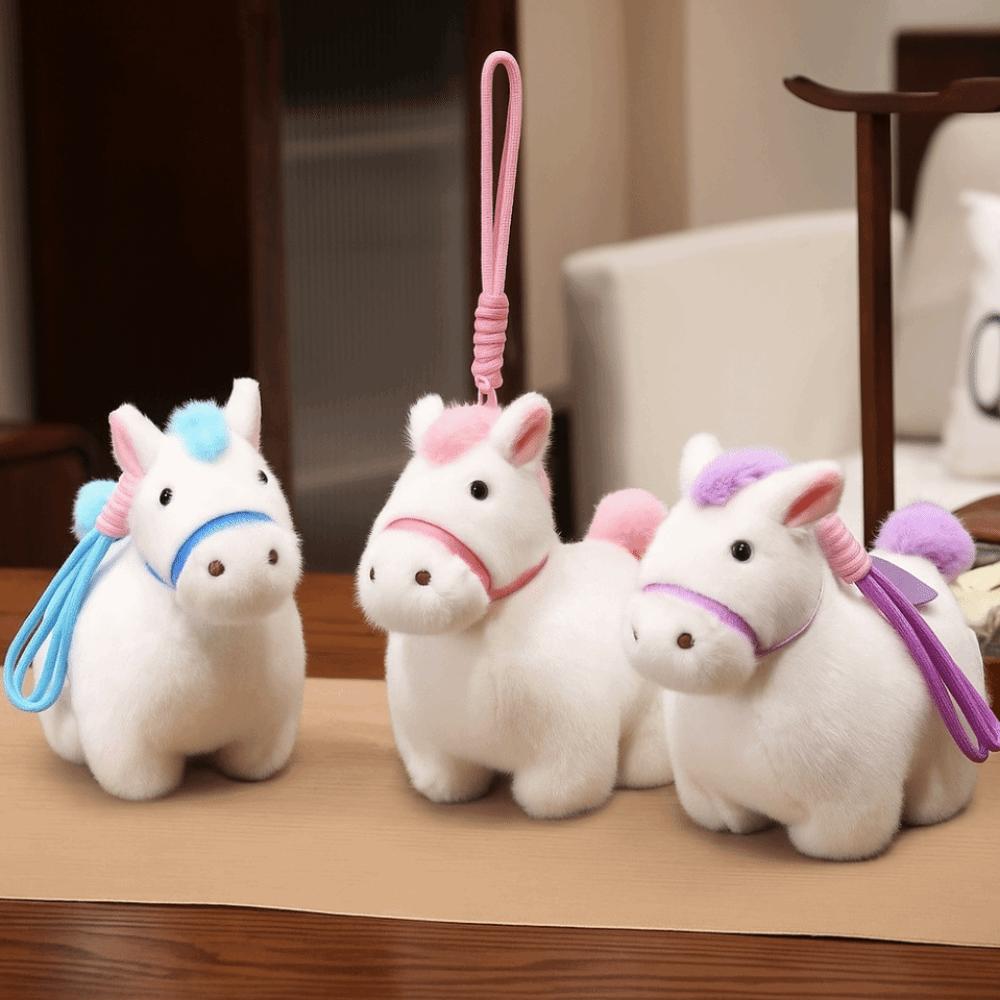 Steed Puppe Plüschpferd Schlüsselanhänger Tierkreiszeichen Pony Figur Niedlicher Pony Anhänger Heimdekoration