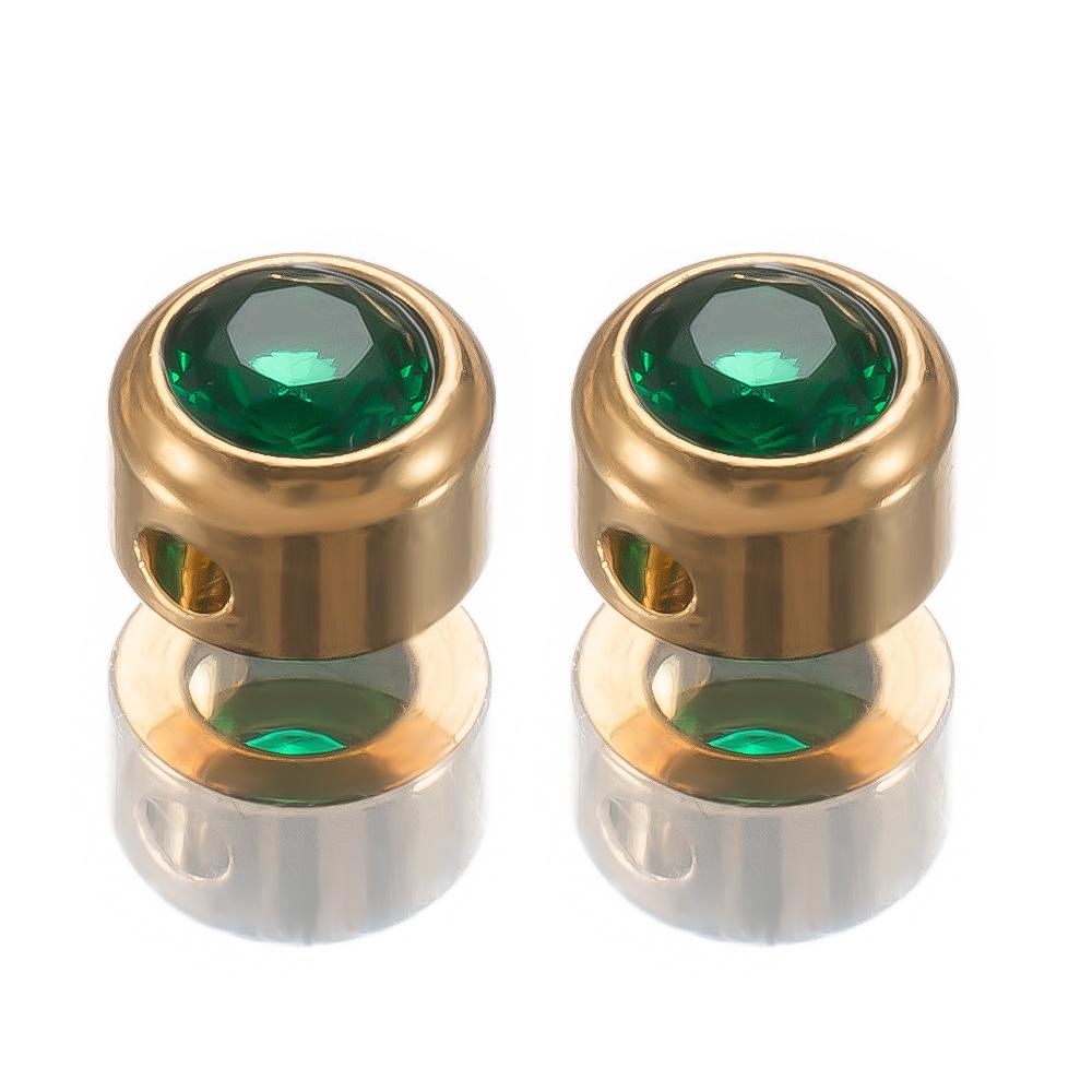 Stainless steel December birthday stone birthday stone small hole beads DIY jewelry accessories necklace