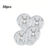 30Pcs Iron Round Car Seat Clamping Plate Washer Cover Mounting Clips Heat Shield Insulation Gasket Pad Fixing Buckle