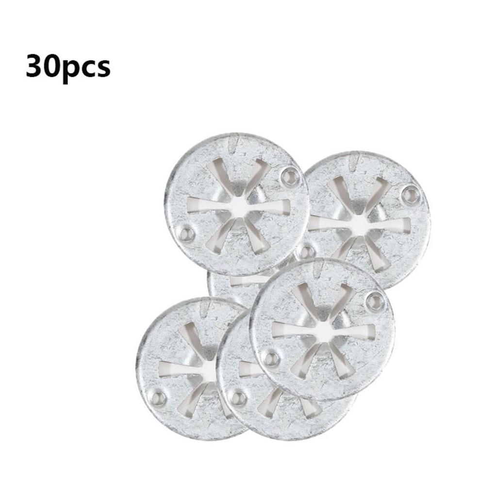 30Pcs Iron Round Car Seat Clamping Plate Washer Cover Mounting Clips Heat Shield Insulation Gasket Pad Fixing Buckle