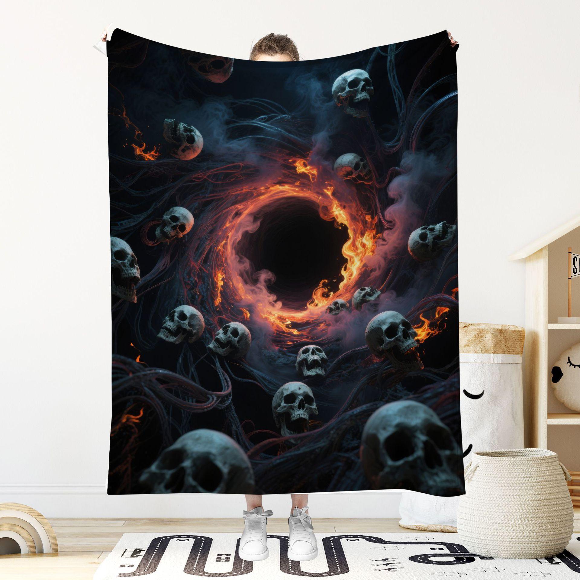 Gothic Skull Tapestry 75x100 чёрный
