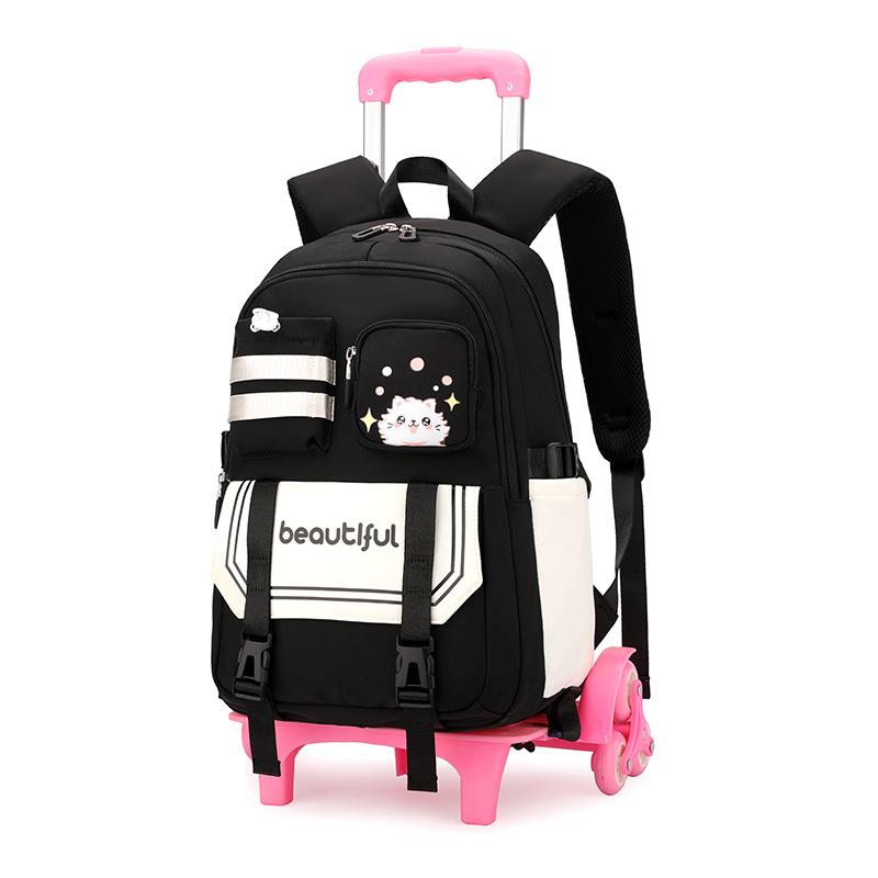 Children'S Backpack School Bag For Girls School Wheeled Backpack Kids Travel Luggage Trolley Bags School Backpack With Wheels